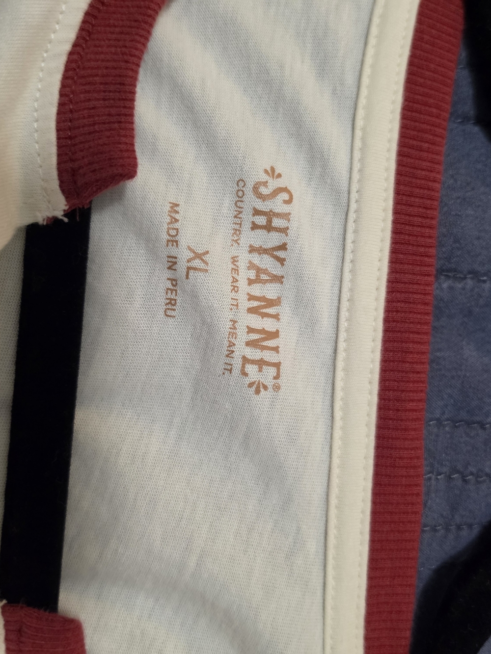 Shyanne White Tee with Red Trim